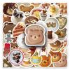 50PCS Cute Bear Cartoon Animal Stickers for Journals, Water Bottles, and Laptops