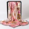 Chinese Style 90 * 90Cm Large Square Scarf Simulation Silk Scarf Scarf Shawl
