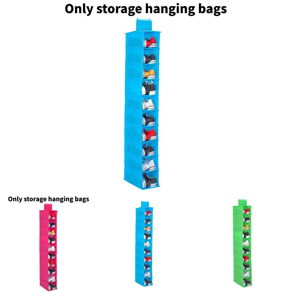 Nonwoven Fabric Ten Layer Closet Organizer With Hanging Design For Bedroom Storage