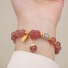 Super Natural Strawberry Crystal I Rabbit Bracelet Bangles Women Fashion Jewelry Accessories Gift