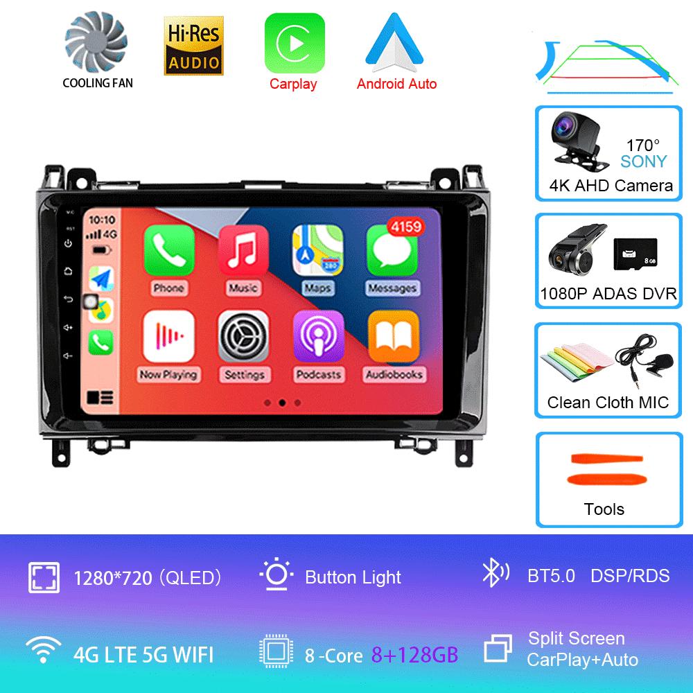Radio auto Android 14 Pentru Mercedes-Benz B-Class T245 2005 - 2011 Player video multimedia Navigație stereo Nu 2din 2 din dvd