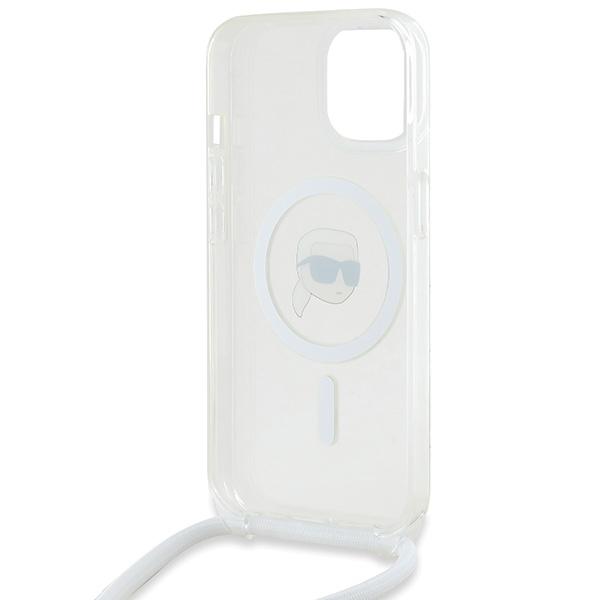 Karl Lagerfeld Klhmp15Shckhnt Iphone 15 / 14 / 13 6.1 Hardcase Transparent Crossbody Iml Karl Head Magsafe
