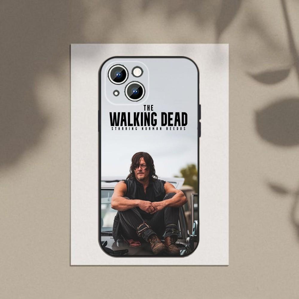 The W-Walkings D-Dead Daryl Dixon Phone Case For Apple iPhone 15,14,13,12,11,XS,XR,X,8,7,Pro,Max,Plus,mini Silicone Black Cover