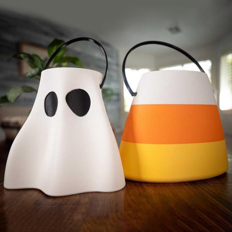 Retro Halloween Treat Container Plastic Candy Bucket For Halloween Party Home Decorations Indoor and Outdoor