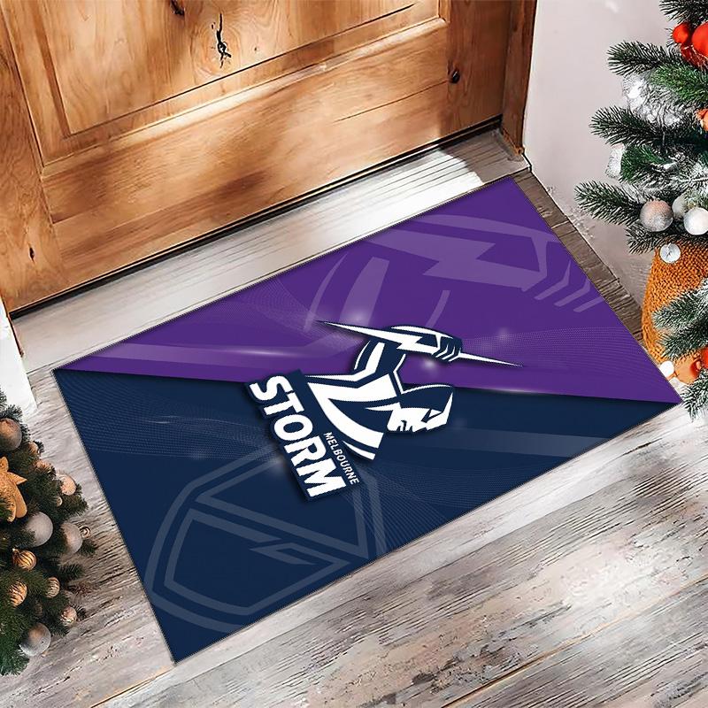 Melbourne Storm Tappeto in Velluto di Cristallo Morbido Anti?Tappetino Antiscivolo Comodo per Casa Soggiorno Camera da Letto Tappeto Decorativo