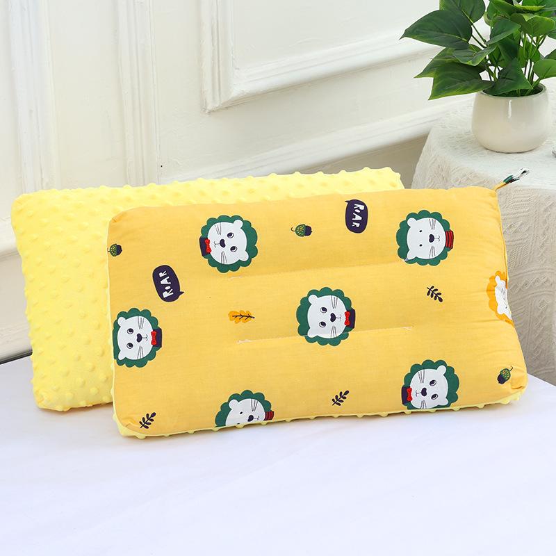 Children Infants Baby Cartoon Pure Cotton Doudou Velvet Sleep Pillow Kindergarten Washable Cervical Vertebra Protect Kids Pillow