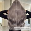Gray Purple Long Curly Wig for Women - Wavy Full Bangs Full Cap, Quick Beauty High Quality, Natural Daily Styling
