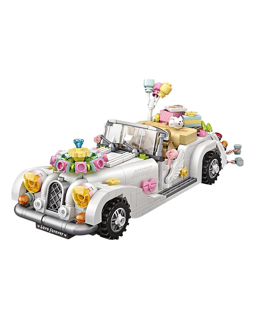 LOZ 1119 Model vozidla Láska Svatební Auto Květina Diamant Kočka Zvířátko Kutilské Mini bloky Kostky Stavebnice pro děti Dárek bez krabice