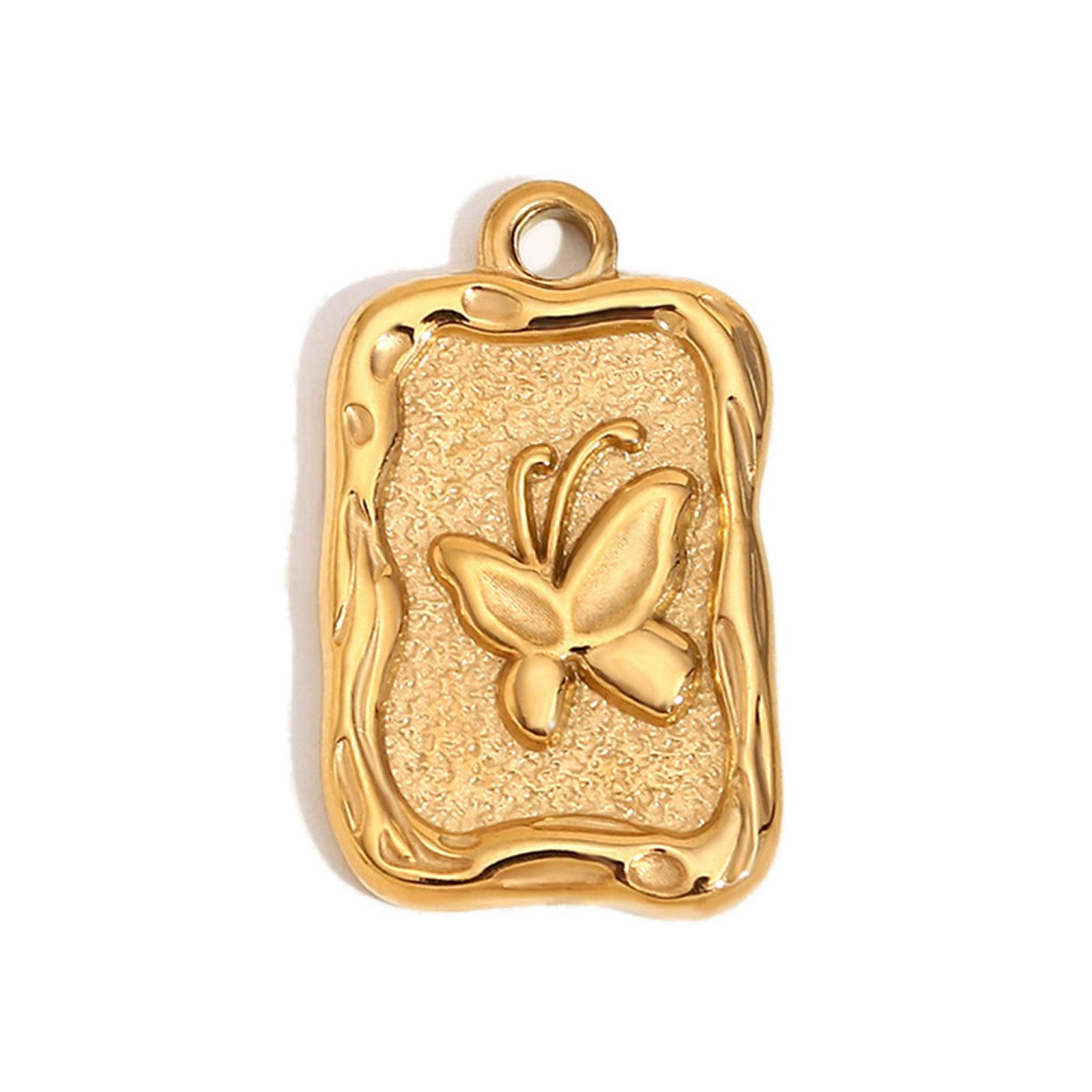 

DIY Jewelry Making Necklace Pendant Practical Stainless Steel Gold Tone Pendant Charms For Handmade Accessories J