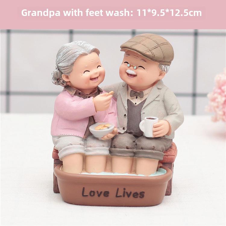 "Decor creativ pentru casă cuplu japonez în vârstă pentru nunți și cadouri - Model 935-1"