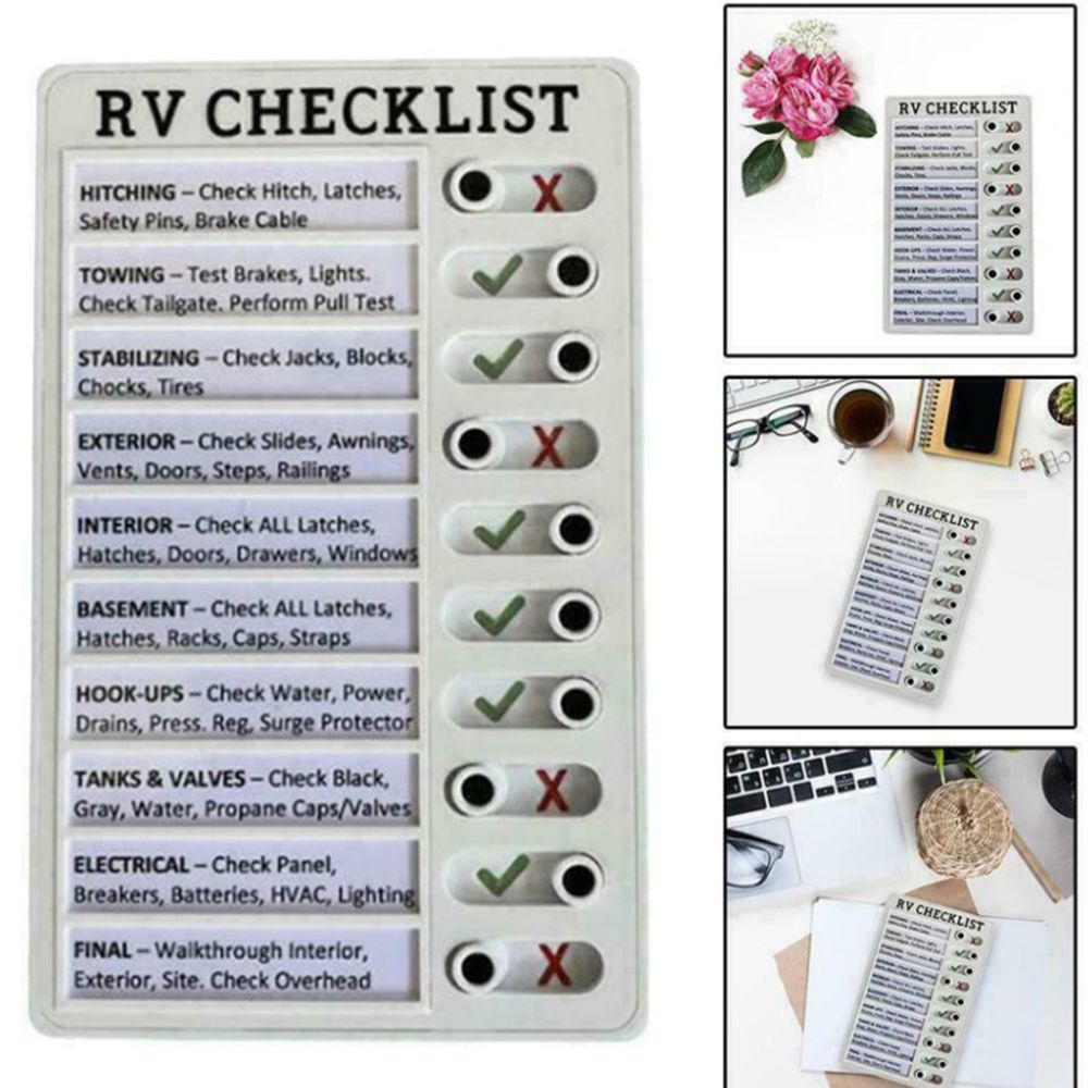 RV CHECKLISR ELDER CARE MY CHORES Managemant Planing Home Note Board Memo Boards Reminding Time