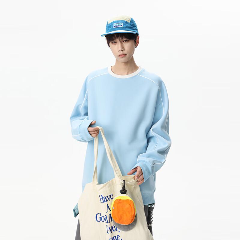 TOM ADAM Fresh Contrast Stitching Crew Neck Sweatshirt