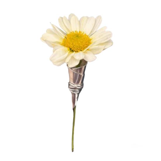 Bouquet Brooch Artistic Vase Shape Lightweight Alloy Insert Real Dried Flowers Decorative Brooch Wearable Flower Accessory