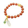 Fashion Red Agate Beaded Bracelets Nafu Ins Chalcedony Pendant Simple Round Bead Bracelet  Women