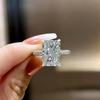 Women's Simulated Diamond Ring - Extra-Large, Shiny, Light Luxury Wedding Band In Stock