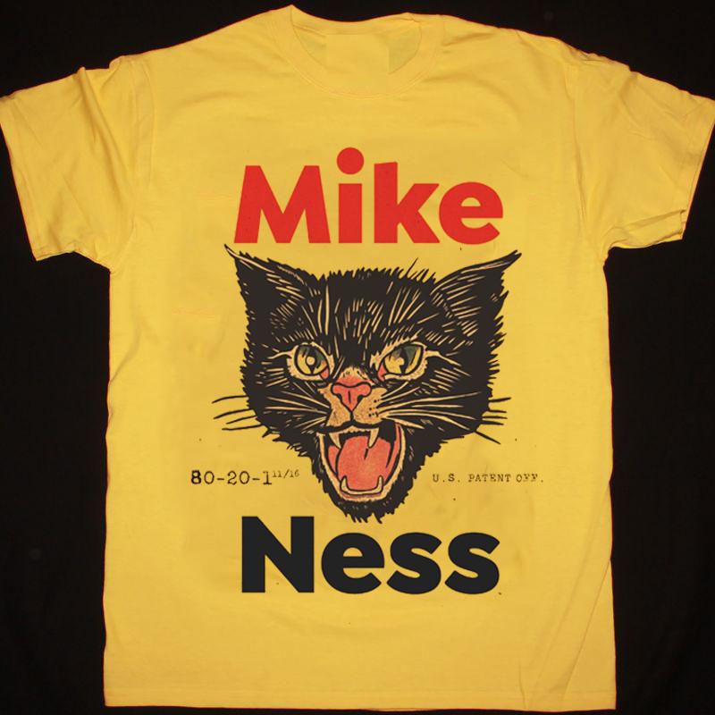 MIKE NESS Funny Cat Social Distortion Yellow All Size Men Shirt FA527 Unisex T-Shirt S