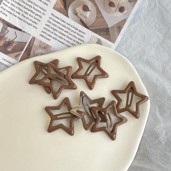 10Pcs Girl Hairpin Versatile Star-Shaped BB Clips Macaron Color Small Hair Pins Stable Hold Hair Accessories