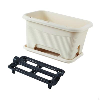 Flower Box Planter Large Capacity Flowerpot Vegetables Growing Container for Porch Household