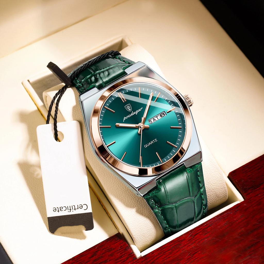 Top-Marke Ultra-dünne Herrenuhr Wasserdicht Neue Quarz Luminous Modeuhr