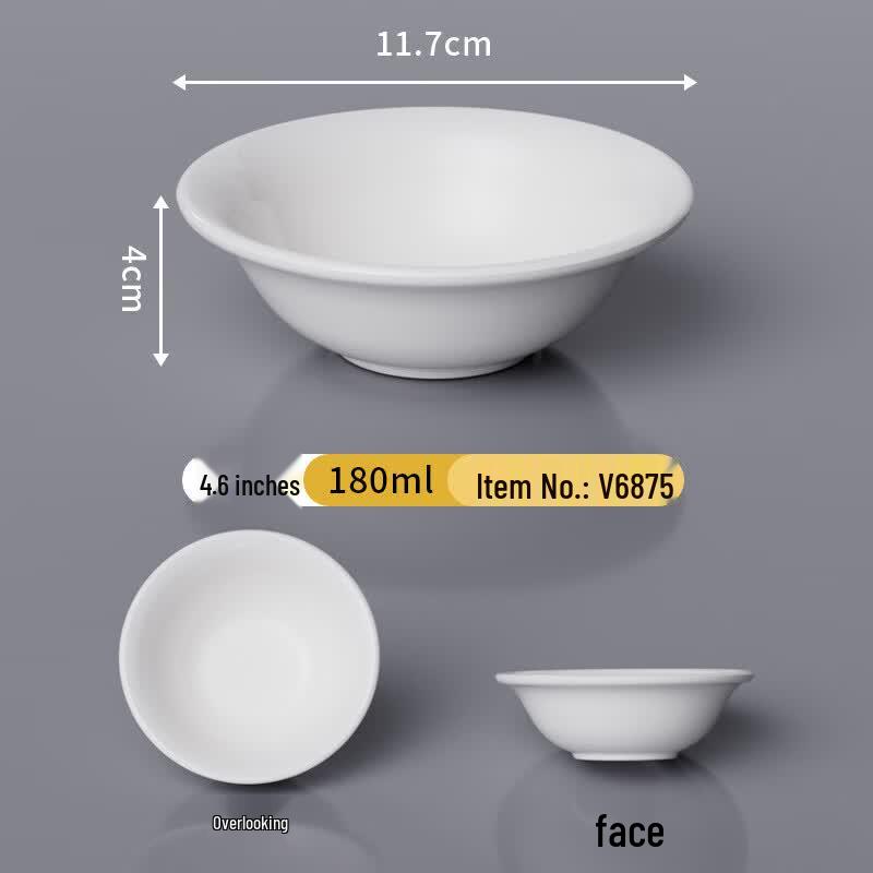 

SHALL White Melamine 180ml Flat Bowls (Set of 10)