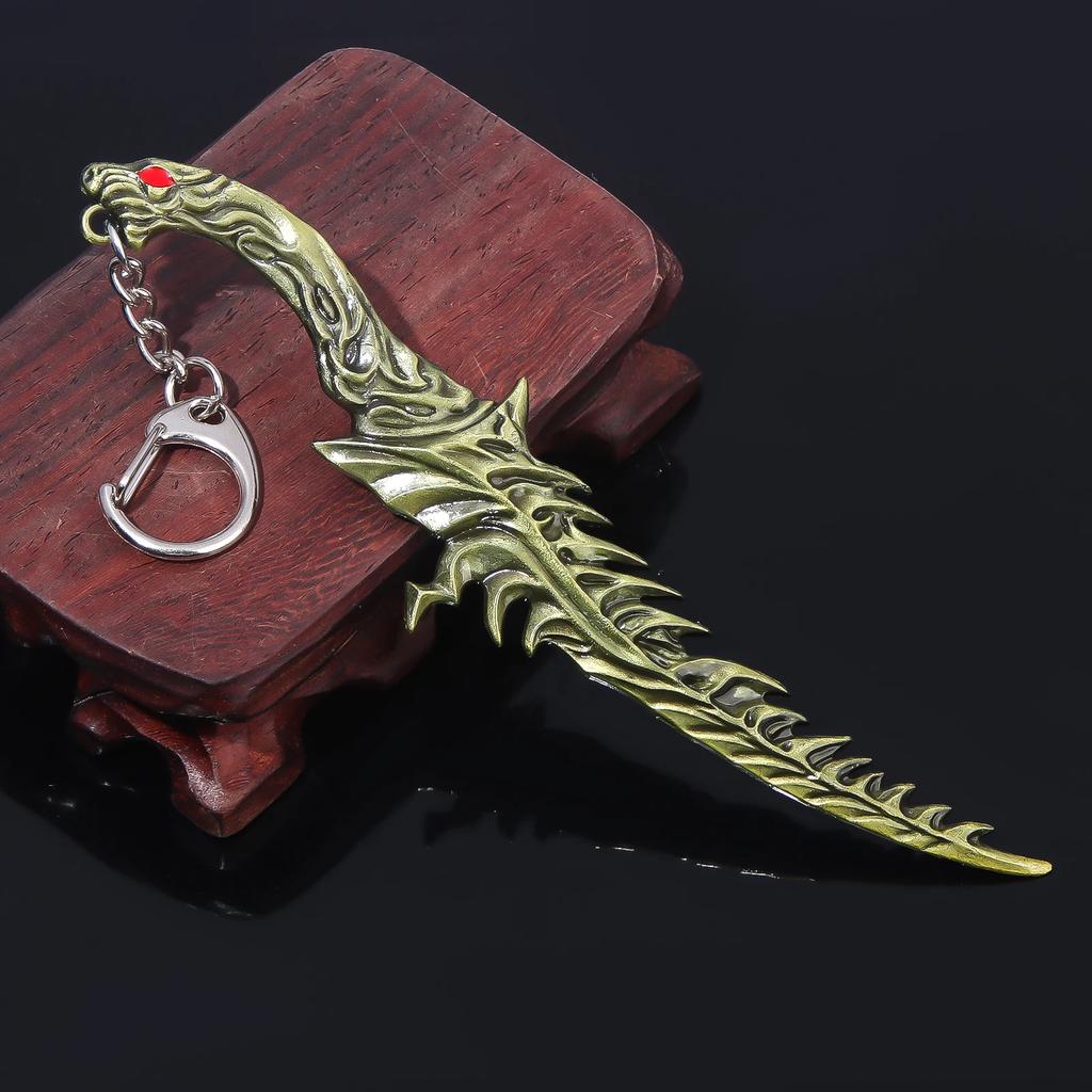 Game Darkmoon Claymore Prosthesis Sword Keychain Pendant Elden Death Dagger Ring Game for Women Men Keyring Gift Accessories