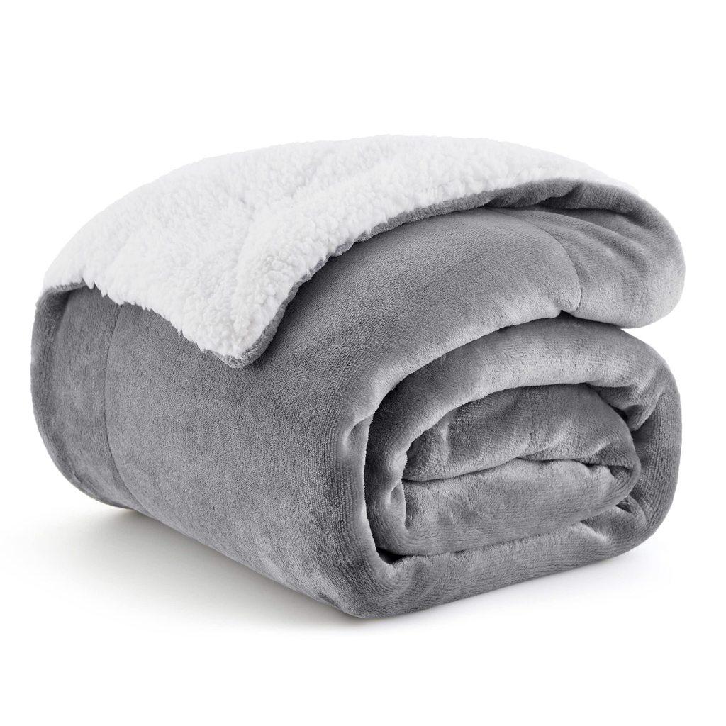 Blanket Bed Throw Sherpa Flannel Blankets Fleece Fluffy Lightweight Microfiber