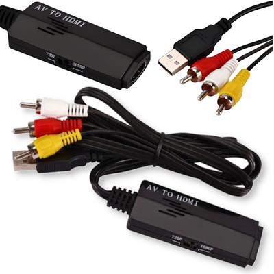 Image and Sound Converter from Av 3x Cinch To Hdmi Adapter Converter Cable