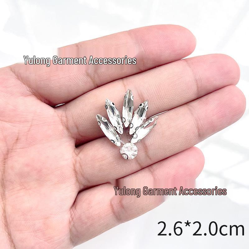 Luxury White Rhinestone Hotfix Stickers: Super Shiny DIY Dress Accessories with Hot Melt Adhesive