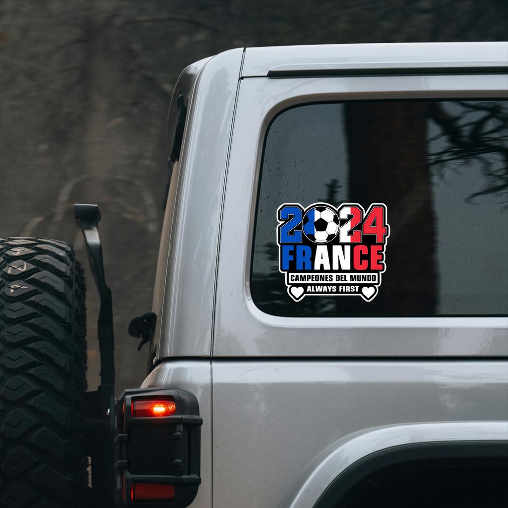 France Football Autoaufkleber Wasserabweisend LKW Auto Fenster Stoßstange Tankdeckel Karosserie Styling Ornament Vinylaufkleber