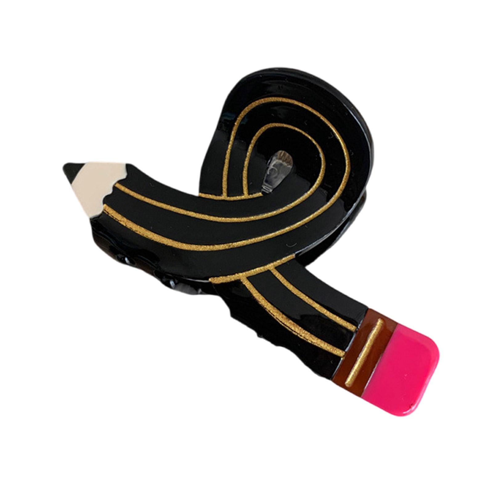 

Эстетичный карандаш заколка-краб для волос сильная пружинная клипса ацетатная резинка для хвоста женская для девочки повседневные аксессуары для укладки волос чёрный