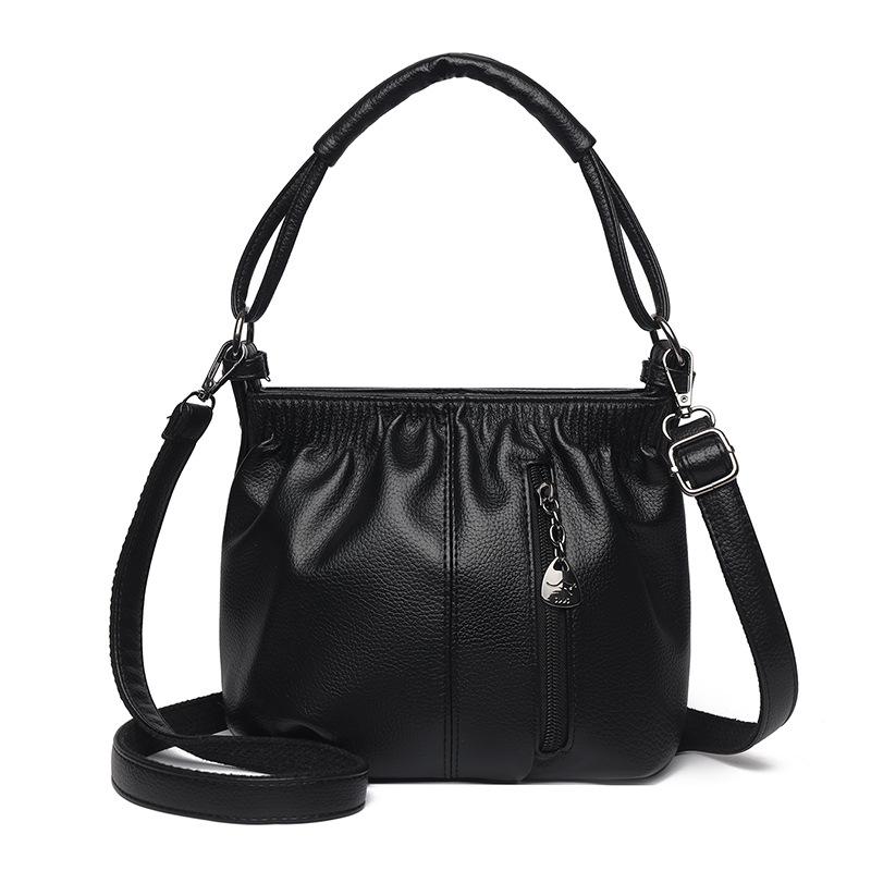 Handbag bag women's new fashion versatile messenger bag large capacity simple shoulder bucket bag