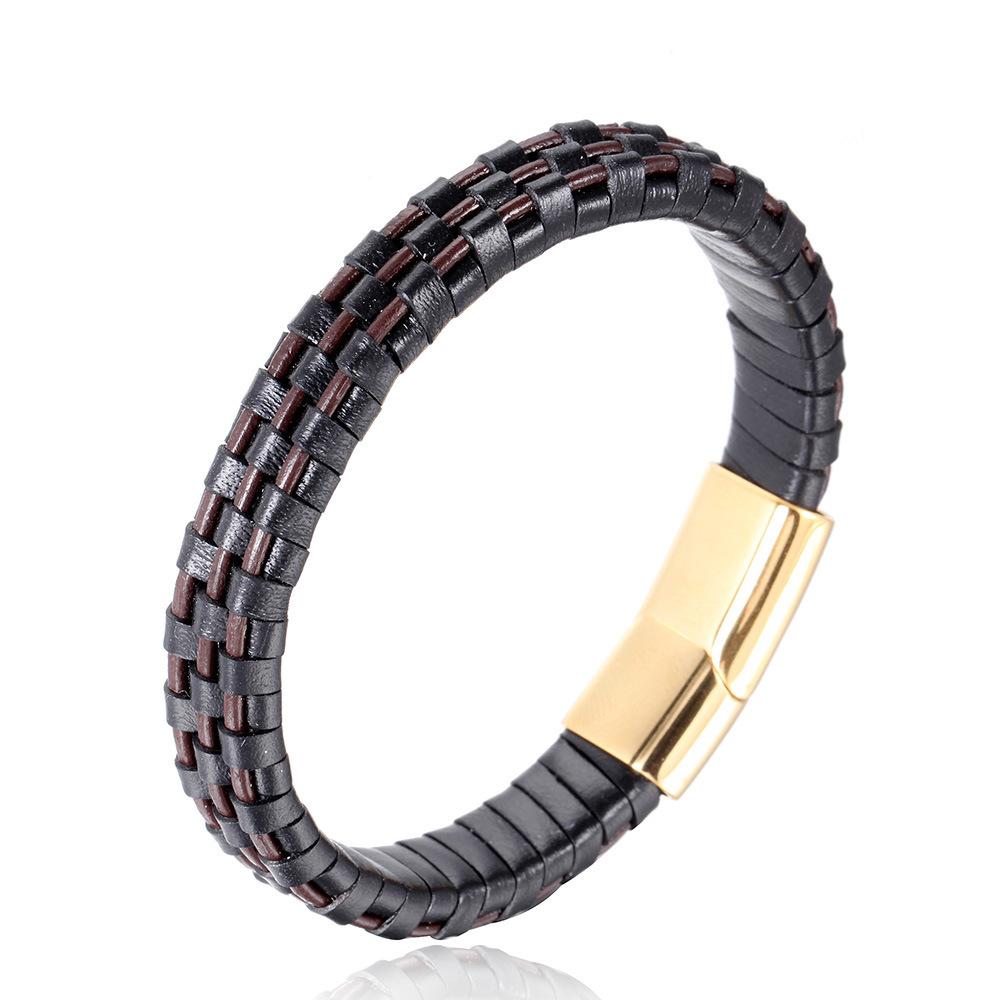 Korean version of fashion fashion jewelry, men's bracelets, leather rope woven bracelets