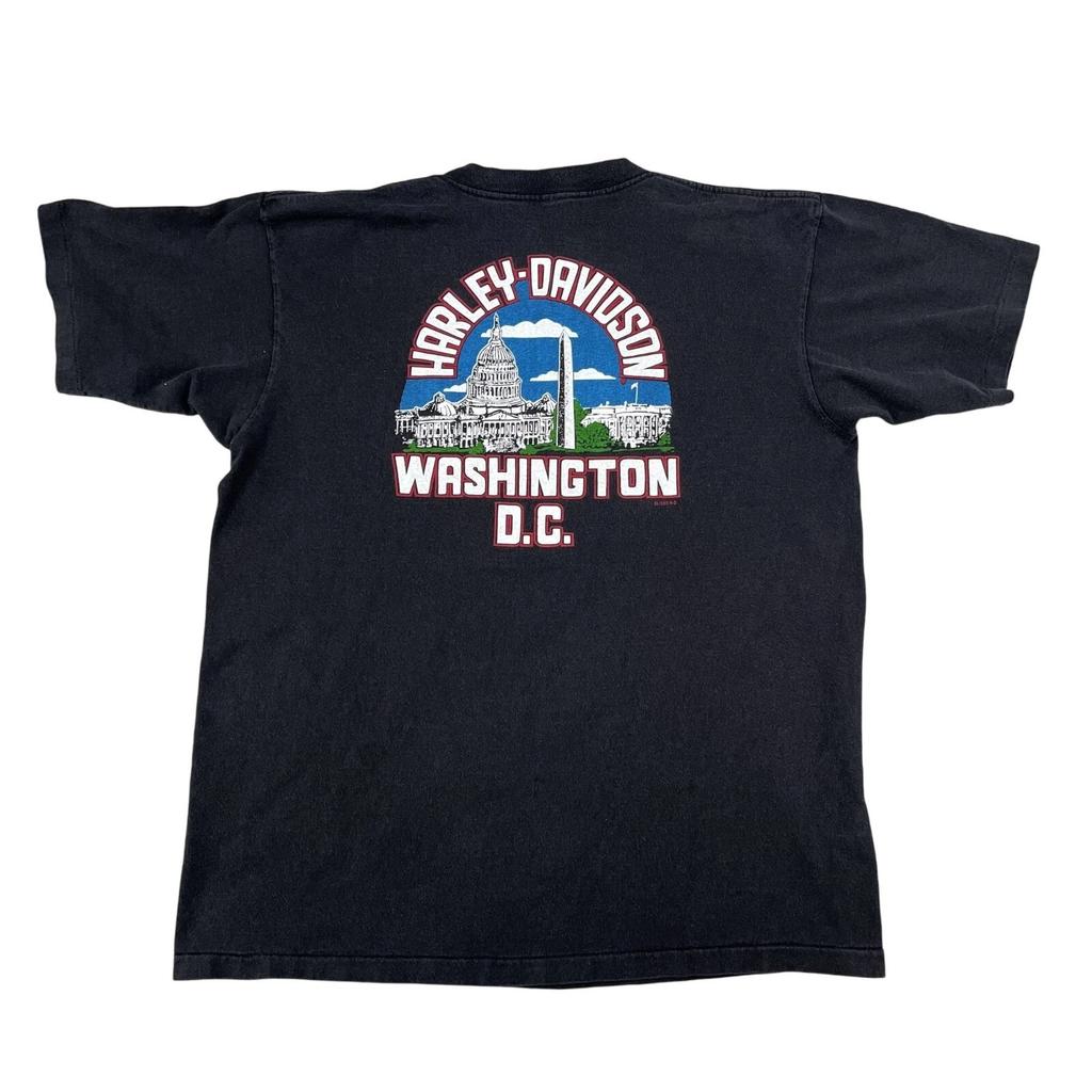VTG Harley-Davidson 1997 Rolling Thunder X Washington DC Black T-Shirt Sz Large
