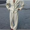 Summer Women's Blazer Lapel Single Button Short Suit Jacket Commuter Long Sleeve Slim Fit Thin Jacket