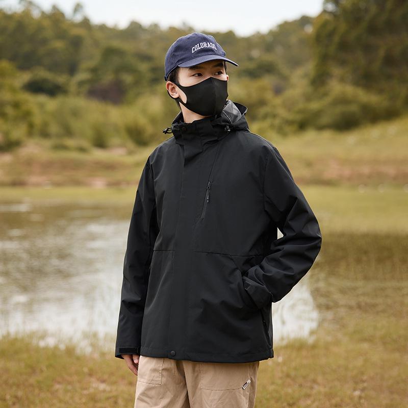 

Camel 3-in-1 Men s & Women s Windbreaker: Windproof, Waterproof, with Detachable Fleece for Mountaineering. 3XL