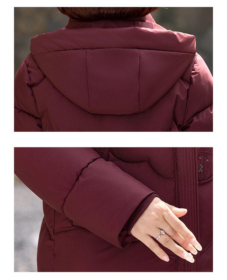 2025 Short Thickened Cotton Jacket for Middle-Aged and Elderly Women - Plus Size, Warm Winter Outerwear