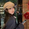 New Solid Color Octagonal Cap Windproof Adjustable Newsboy Hat Warm Pumpkin Hat