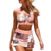 New Plus Size Boxer Bottoms Conservative Women's Split Swimsuit Wholesale Swimming Tops Bikini