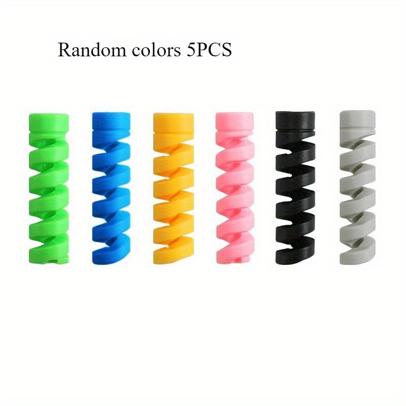 

5/7PCS Silicone Cord Protector - Durable - Flexible Spiral USB Cord Protector - Suitable for Home and Office - Mixed Colors
