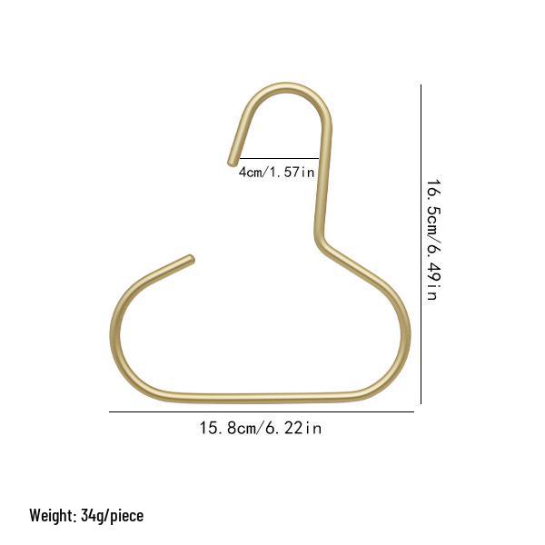 

Multifunctional Metal Hat and Clothes Hanger Storage Rack золотий