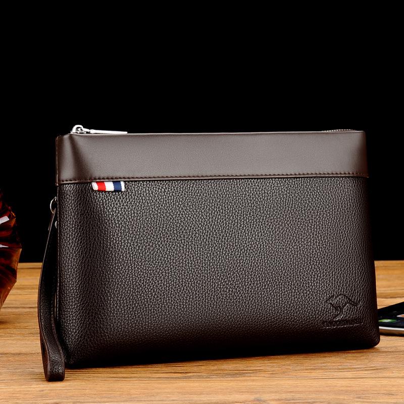 Herren Große Kapazität Weiches Leder Clutch Geldbörse - Trendige Lässige Handtasche & Umschlagtasche