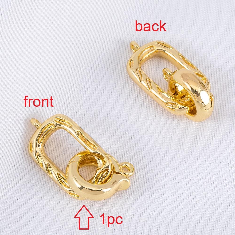 1pc Handmade 18K Gold Silver Plated Fastener Bail Connector Clasps Accessories End Clasps Needlework Pearls Beads Jewelry Making