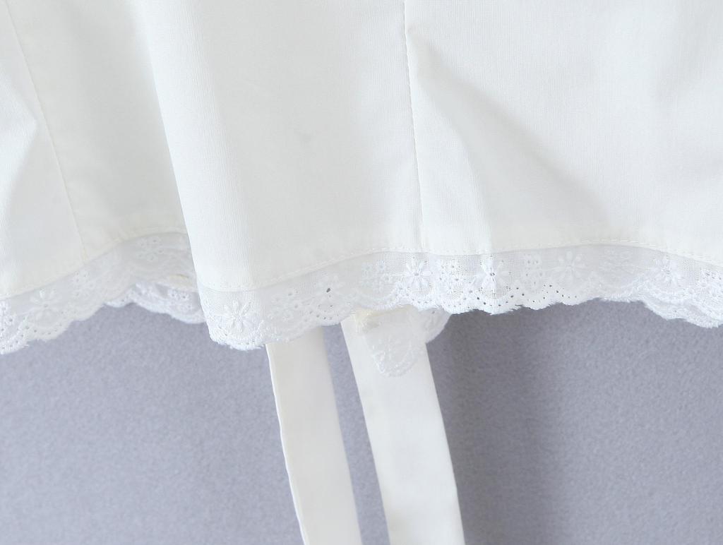 2026 Chic Lace Bowknot Vest: French Square Neck, Sexy Open Back, Short Top