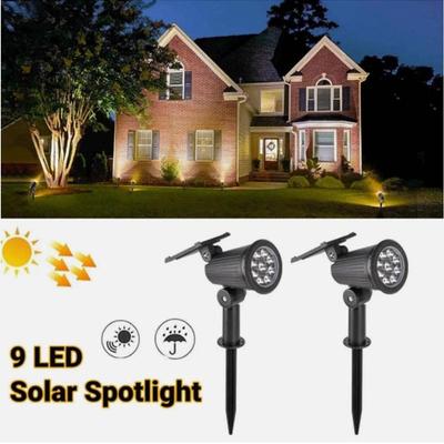 7/9 LED Solar Außenstrahler Einstellbare Helligkeit Wasserdicht Garten Landschaftsleuchten für Hof Rasen Einfahrt Wegbeleuchtung