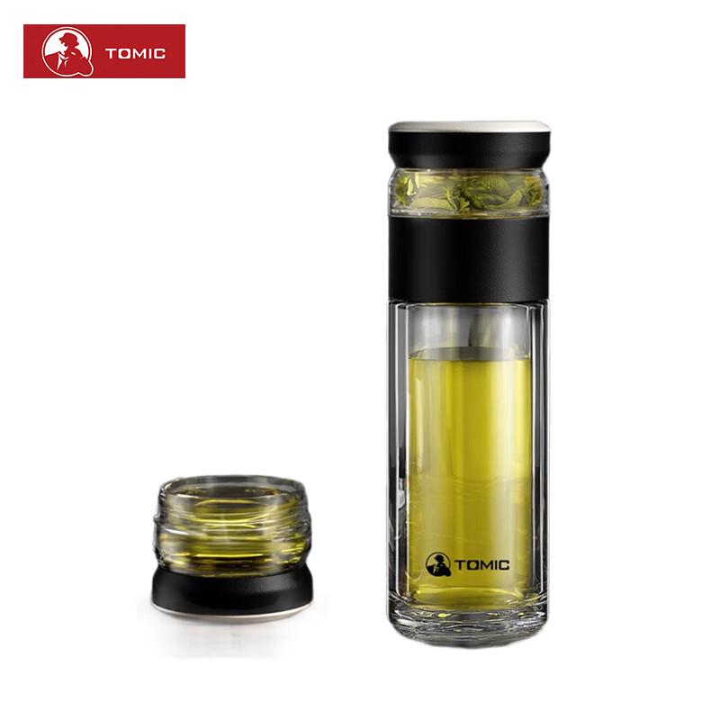 Temec Double-Layer Glass Tea Infuser Bottle