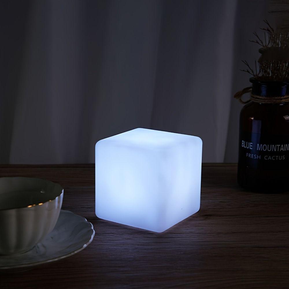 Mini Square Night Light Colorful Atmosphere Light Desk Decorative Led Cube Light  Children