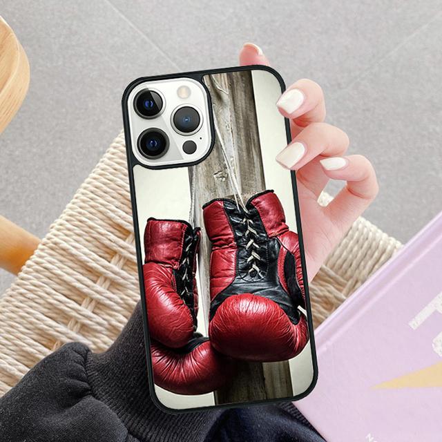Boxing Gloves Phone Case For Apple Pro Max Plus Coque For iPhone 17 Air 13 12 14 15 16 Cover