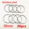 20pcs 25mm 28mm 30mm Rings Keychain Key Ring Chain Multi-colors Round DIY Jewelry Making Accessories Findings