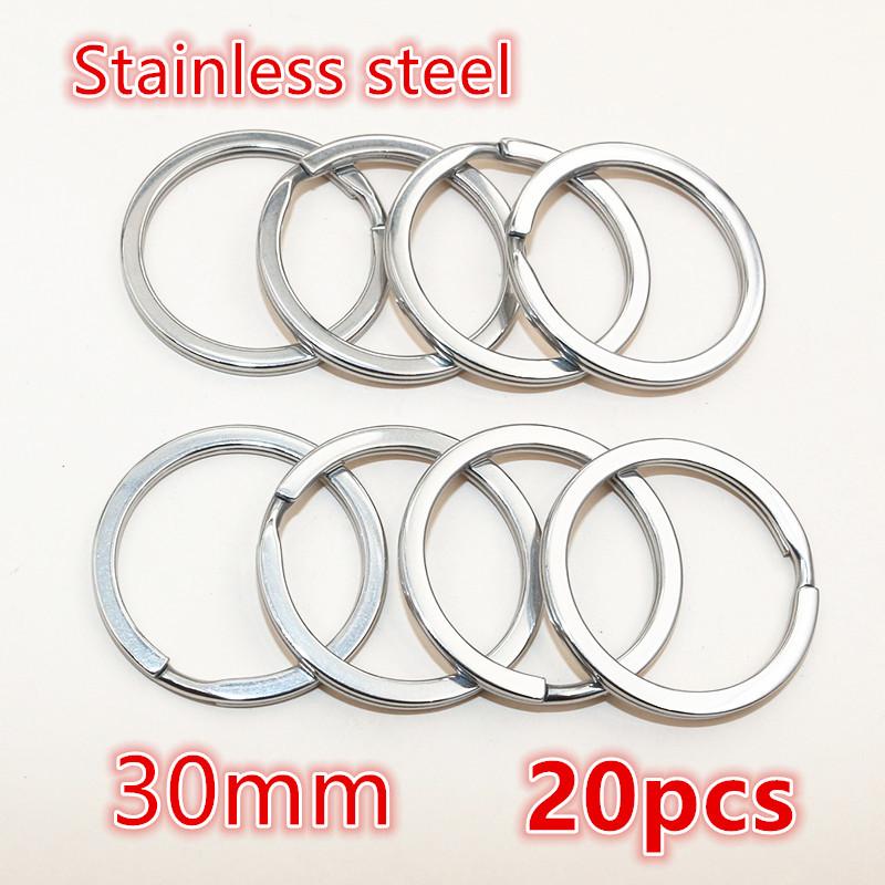 20pcs 25mm 28mm 30mm Rings Keychain Key Ring Chain Multi-colors Round DIY Jewelry Making Accessories Findings