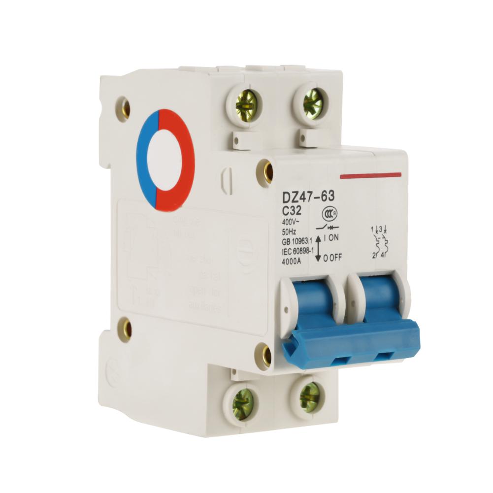 Miniature 2P 32A 400V Circuit Breaker for Lighting Distribution System